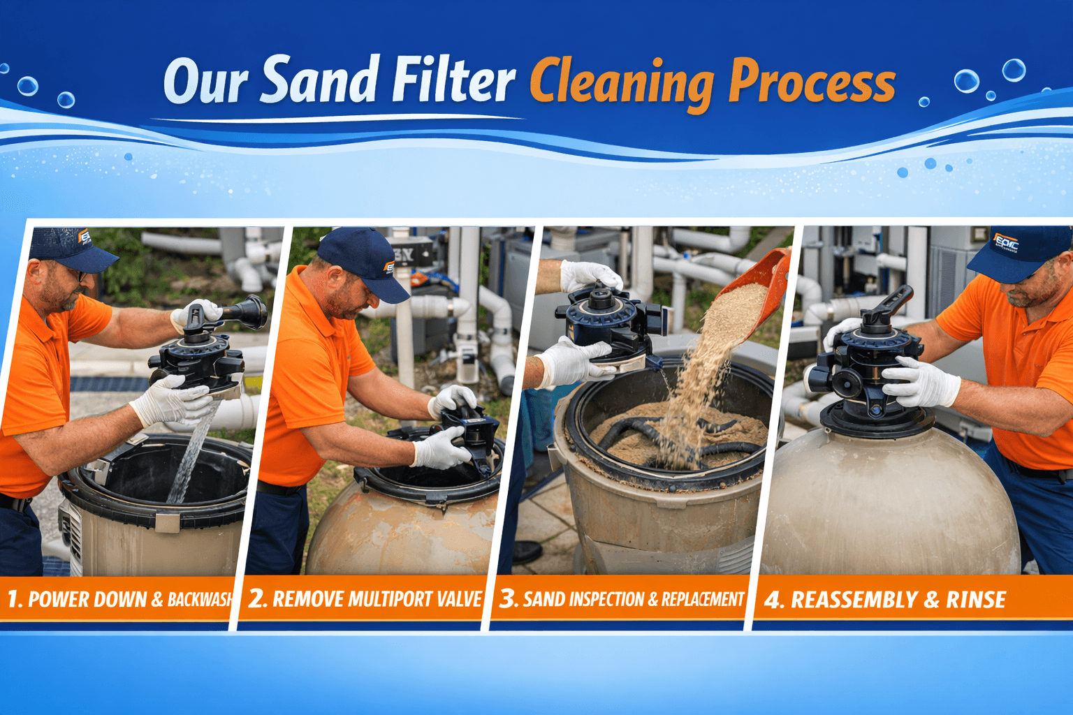 Sand Filter Maintenance process